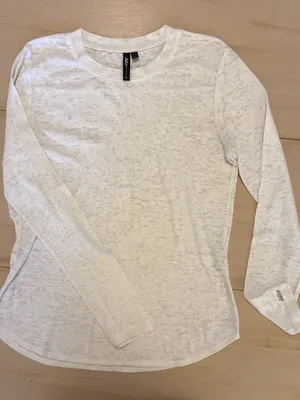 Kello White Heather Long Sleeve Crew Tee Size L thumbnail 1