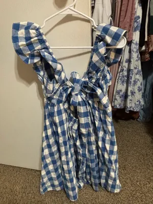 Gingham Boutique Dress Blue thumbnail 2