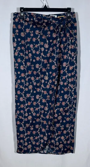 Future Collective Jenny K Lopez Womens Blue Floral Midi Skirt 10 thumbnail 1
