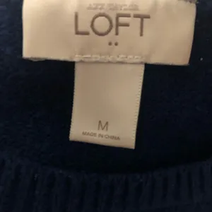 Ann Taylor Loft Factory blue white dot‎ sweater women’s size medium thumbnail 3