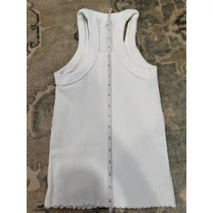 Free People Movement Women’s White Racerback Scalloped Tank Top Size XS/S NWT thumbnail 4