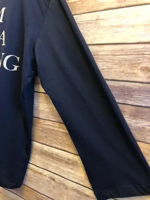 Zara Tee Women’s Size Small Blue Long Sleeve “I Am Not A Walking Logo” NWT thumbnail 3