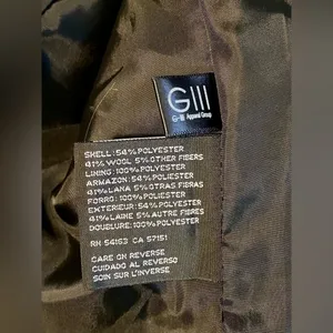 Jones New York Black Trench Winter Coat thumbnail 9