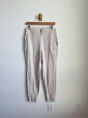 Pact Airplane Joggers Organic Cotton Beige Pull On Pants Medium thumbnail 5