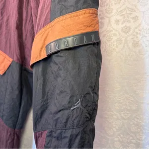 Jordan Cozy Girl Fleece Cargo Pants Black Tan Maroon Women's Medium Ski thumbnail 6