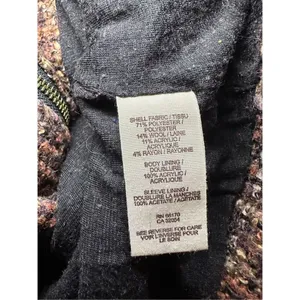 Free People Jacket Tweed‎ Full Zip Multi-Color Wool Blend Size 4 thumbnail 6