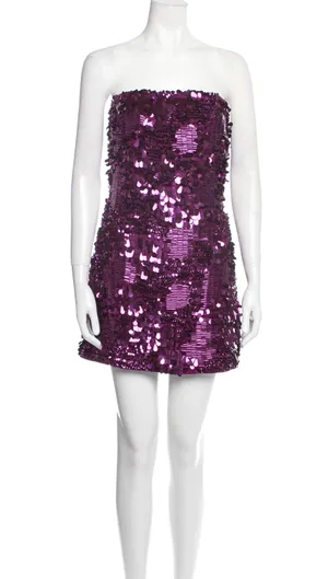 NWT Ramy Brook Purple Scott Embellished Dress. Size Medium thumbnail 4