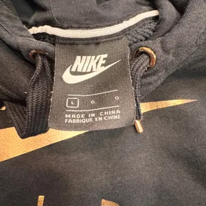 Nike Air Hoodie‎ Black Rose Gold Logo Sweatshirt Pullover Womens Size Large L thumbnail 5