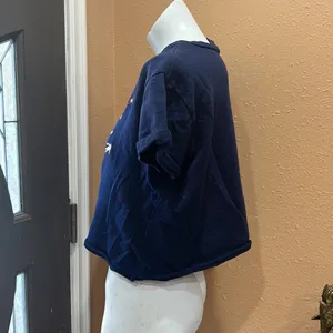 Anthropologie Maeve Riviera blue sweatshirt top thumbnail 5