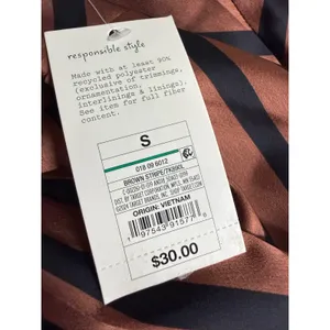 A New Day Women S Brown Striped Satin Slip Midi Dress Adjustable Straps NWT thumbnail 11