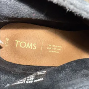 TOMS Black Suede Ankle Booties | Chunky Heel | Women’s 7.5 thumbnail 6