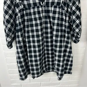 Day & Moon Red Dress Boutique Pinky Promise Black Plaid Dress Size L thumbnail 4