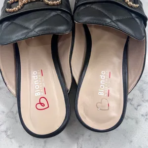 Blondo Sharon Waterproof Mules Black Quilted‎ Size 8.5 thumbnail 5