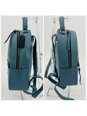 Coach CB872 Jordyn Backpack Crossgrain Leather Varsity Stripe Indigo thumbnail 4