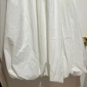Commense White Sleeveless puffball Dress with Tie Details NWT thumbnail 3