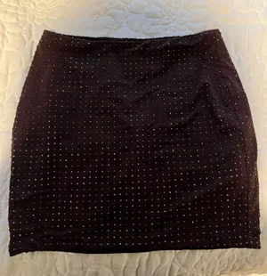 White fox rhinestone skirt thumbnail 1