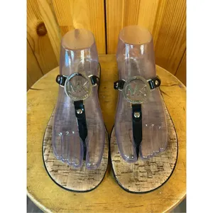 Michael Kors Flip Flop Sandal Women's US 8M Black Slip-On thumbnail 2