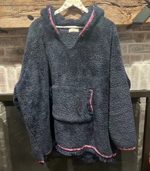 Natural life one size oversized fleece navy thumbnail 1