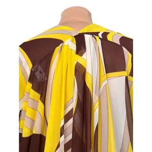 Zara Retro 70s Abstract Kaftan Dress Boho Caftan Oversized Maxi Resort Lounge thumbnail 7