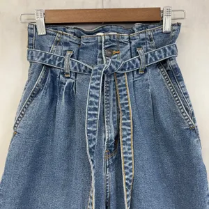 Abercrombie Fitch Mom Jean Women 26/2R Paperbag Waist Tie Belt Indie Street Chic thumbnail 3