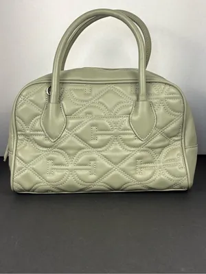 Sam Edelman Purse Bag Sage Green Quilted Faux Leather Satchel thumbnail 3