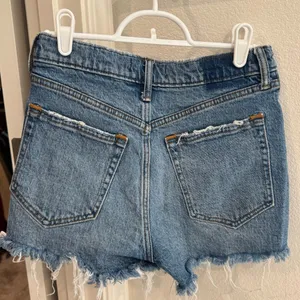 Abercrombie High Rise Mom Short - Blue Denim thumbnail 7