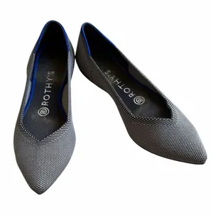 ROTHY’S The Point Cloud Grey Birdseye Pointed Toe Flat Size 7.5 thumbnail 1