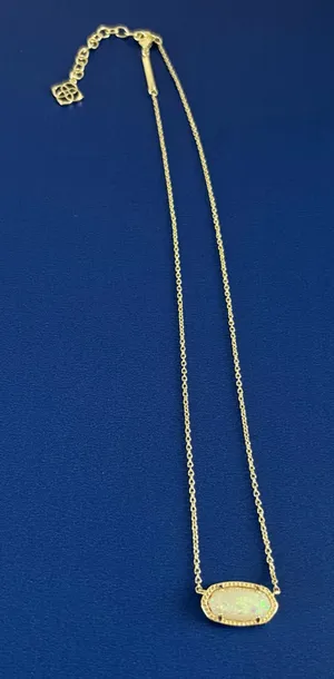 Kendra Scott Gold Necklace Pendant Elisa thumbnail 1