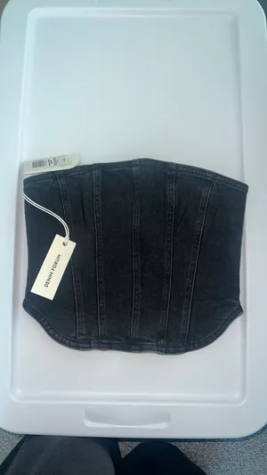 Aritzia Denim Forum Black Denim corset thumbnail 3