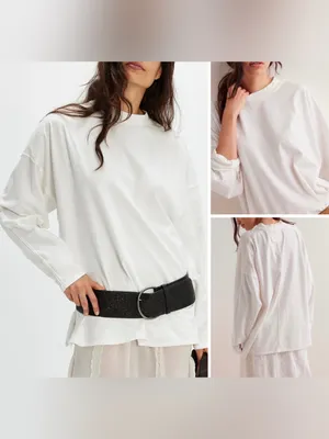 NWOT Free People We The Free Heater Tee - ivory white - small thumbnail 2