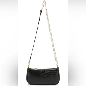 Classic Clutch Shoulder HandBag with‎ Zipper Closure Black thumbnail 8