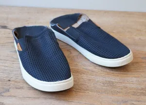 OluKai Women's Size 7.5 Pehuea Slip On Sneakers Navy Excellent Mesh Drop-In Heel thumbnail 1