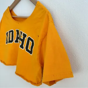 University of Idaho Off the Shoulder Crop Top thumbnail 3