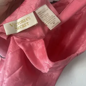 Victoria's Secret Vintage 90s Medium‎ Pink Satin Lace Floral Coquette Sleepwear thumbnail 6