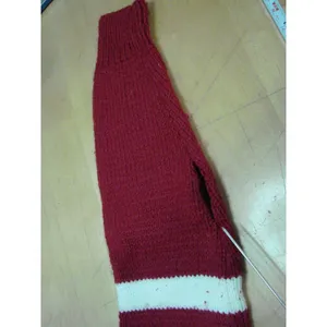 Handmade Hand Knit Pullover Sweater Turtleneck Size Med Crochet Warm Striped Vtg thumbnail 10