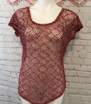 Maurices  short sleeve mesh top thumbnail 1
