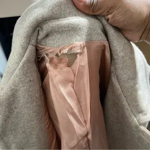 VTG 40s 50s Women Wool Coat Small Tan Longline‎ Hooded Scarf USA Made Lined thumbnail 13