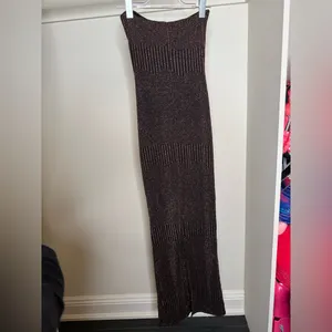 White Fox Boutique Strapless Brown Dress thumbnail 3