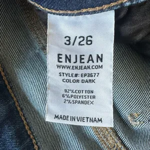 ENJEAN 3 /26 High Waisted Wide Leg Denim Jeans Trouser Dark Wash 32"inseam thumbnail 3