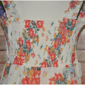 NWT Maurices Floral Smocked Tiered Ruffle Sleeveless Midi Dress Size XL Cottage thumbnail 8