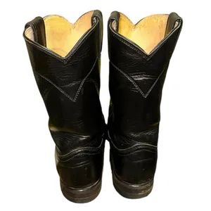 Justin Boots Black‎ Western Cowboy Boots Women's 6B USA Leather L3703 thumbnail 5