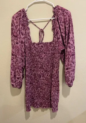 Free People Long Sleeve Mini Dress thumbnail 1