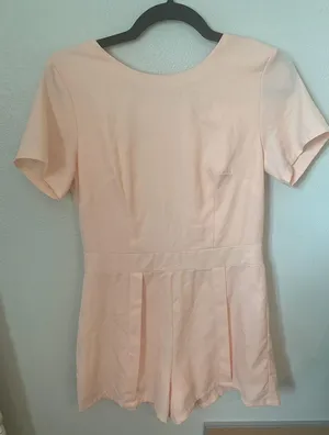 HYFVE Light pink open back romper thumbnail 1
