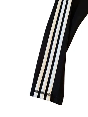 ADIDAS Women's Black Three Stripe Leggings Tights Size Medium thumbnail 5