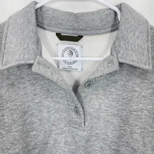 MPG Sport Grey Collared Pullover‎ Sweatshirt Cropped Boxy Athleisure Size Medium thumbnail 5