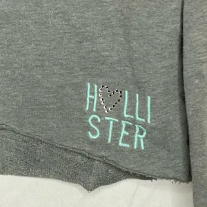 Hollister Off Shoulder Shirt Gray thumbnail 2