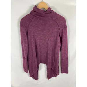 Free People Split Back Turtleneck in Plum Size XS thumbnail 4