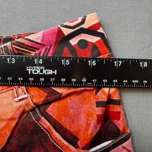 Boho Colorful Jeans Women's XL High Rise Stretch Patchwork Look Festival thumbnail 6