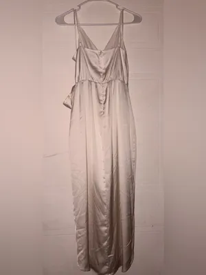 Express Conscious Edits Satin Faux Wrap Dress thumbnail 6