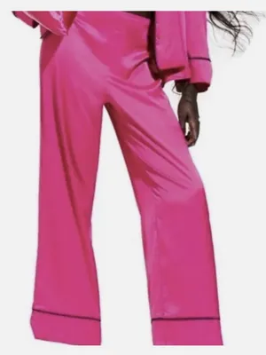 Zara Barbie Fuchsia Wide-Leg Lounge Pants thumbnail 3